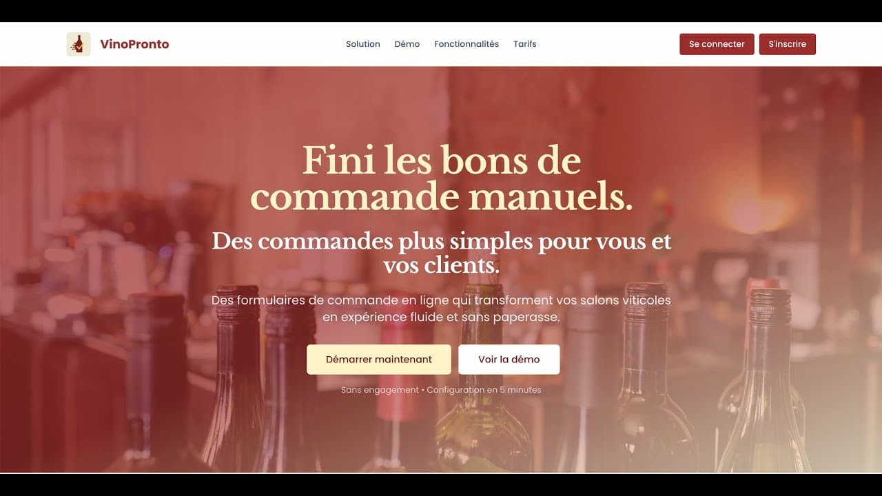 Aperçu de la démo VinoPronto